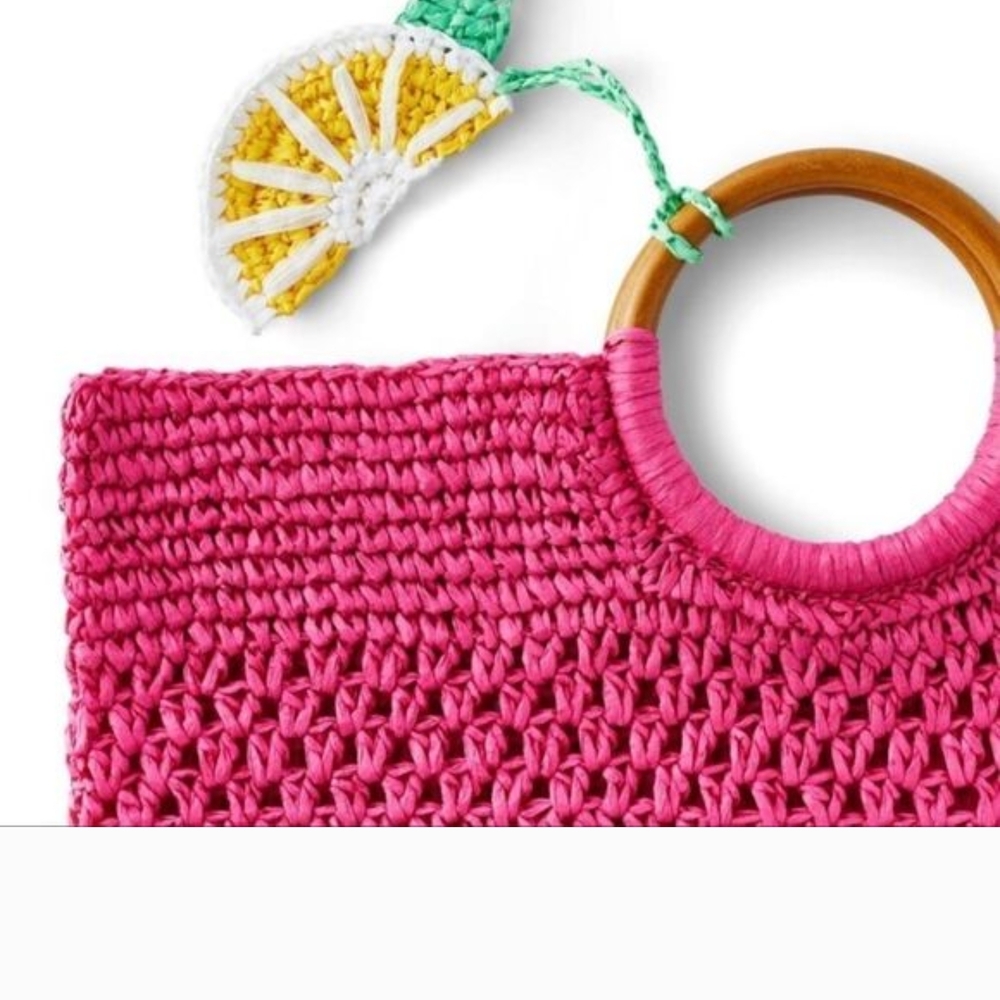 Tabitha Brown for Target- Red Avocado Woven Straw Tote - Picture 4 of 4